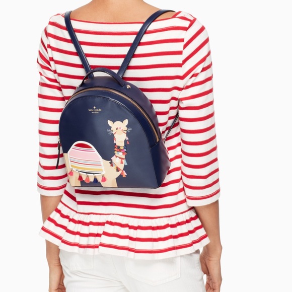Kate Spade Graphic Spice Things Up Camel Backpack. - Picture 5 of 8